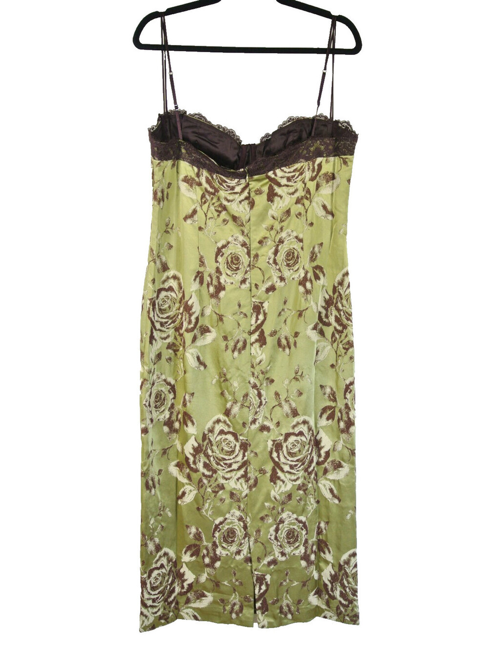 NEW, House of CB Floral Print Midi Dress in Green/brown SZ L #MD2364 - Picture 8 of 11